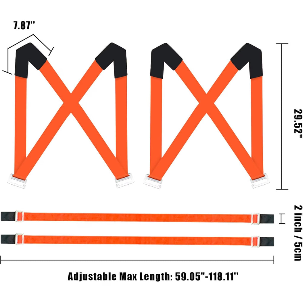 Yomfey Moving Straps for Furniture and Appliances, Adjustable Padded Lifting System for 1 or 2 People, Heavy Duty Carry Straps Supports up to 800 lbs