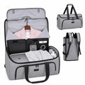 Yomfey Garment Duffel Bag for Travel, 58L Carry-On Garment Bag with Shoe Compartment, Waterproof Wrinkle-Free Suit Travel Weekender Bag for Men and Women