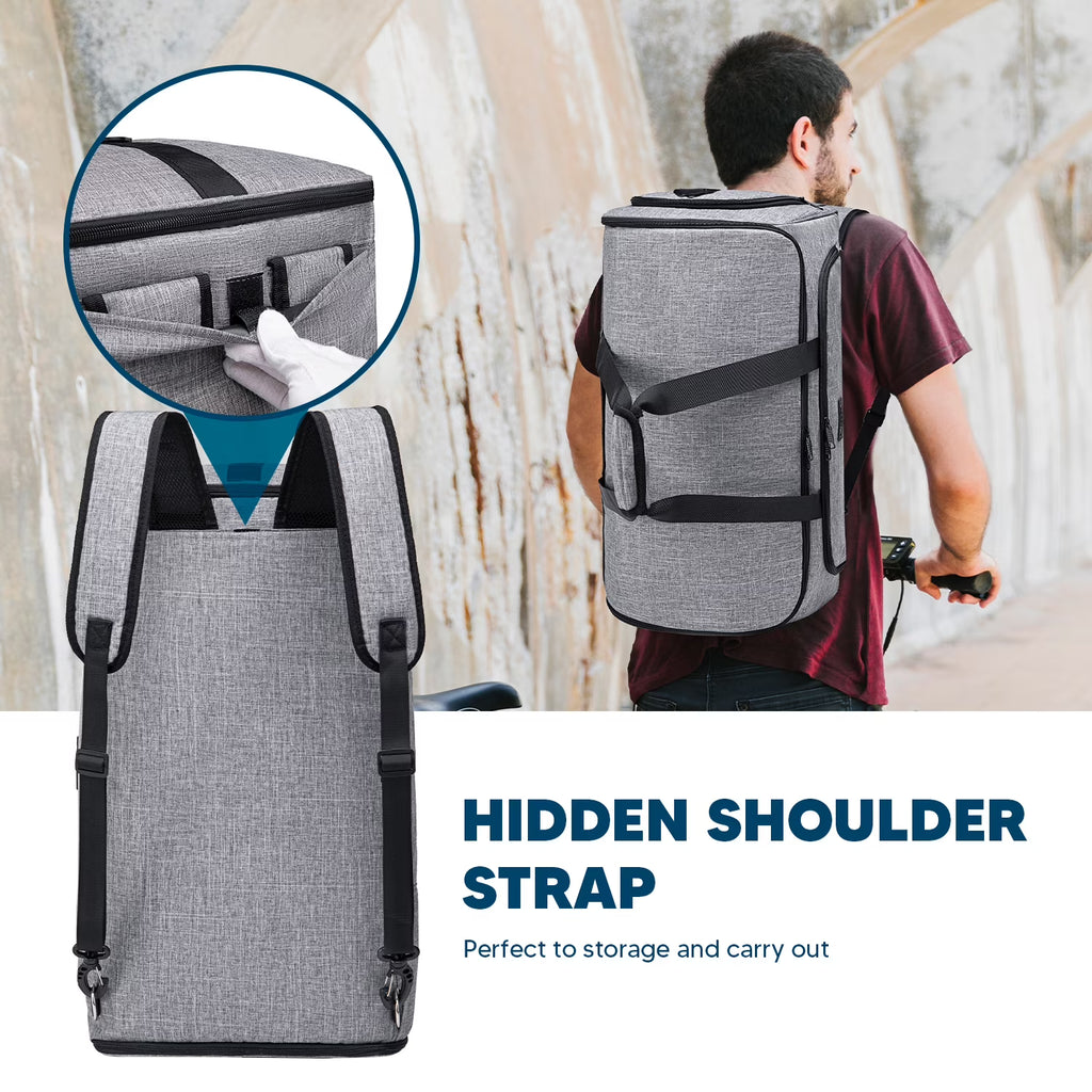 Yomfey Garment Duffel Bag for Travel, 58L Carry-On Garment Bag with Shoe Compartment, Waterproof Wrinkle-Free Suit Travel Weekender Bag for Men and Women